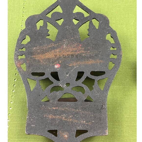 Wilton Cast Iron Double Pocket & Single Pocket Match Holders Wall Hangings Vtg - Picture 6 of 9